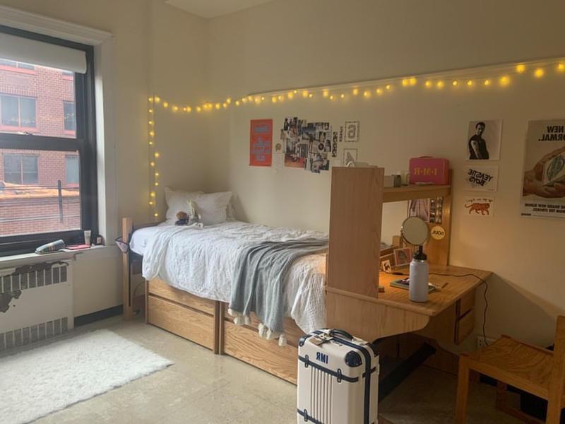 A student's dorm room.